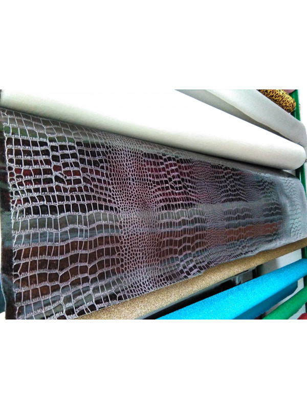 Tejido polipiel de cocodrilo brillante