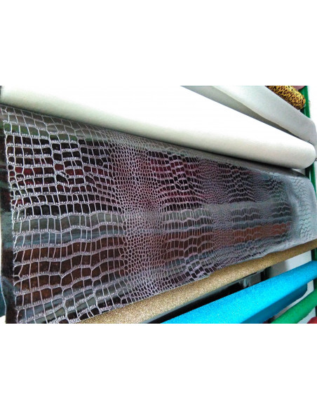 Tejido polipiel de cocodrilo brillante