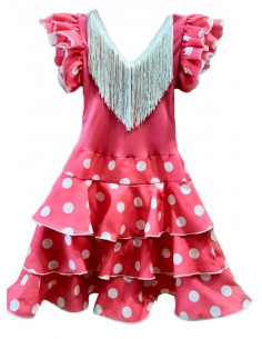 Vestido andaluza rosa para niña