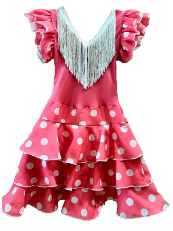 Vestido andaluza rosa para niña