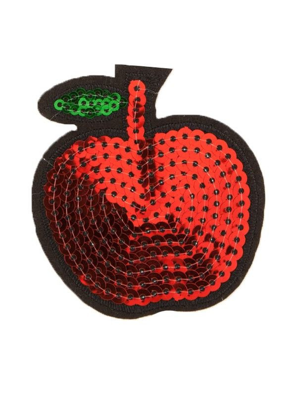 Aplique manzana de lentejuela
