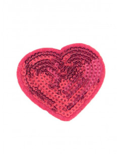 Aplique corazon de lentejuela