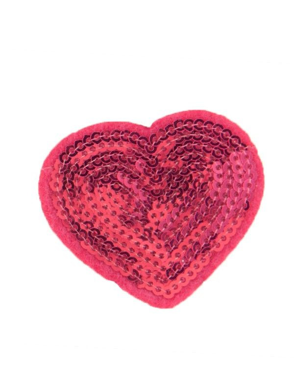 Aplique corazon de lentejuela