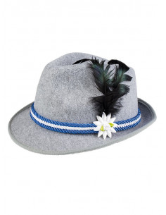 Gorro tirolés gris Oktoberfest hombre 2