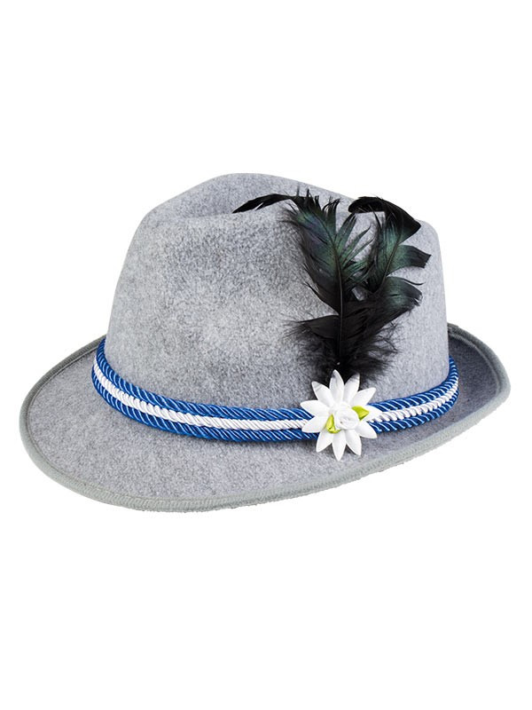 Gorro tirolés gris Oktoberfest