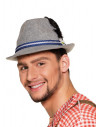 Gorro tirolés gris Oktoberfest hombre