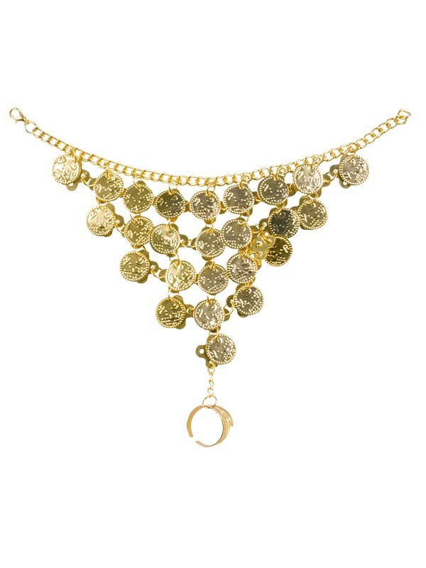 Brazalete mora con monedas detalle