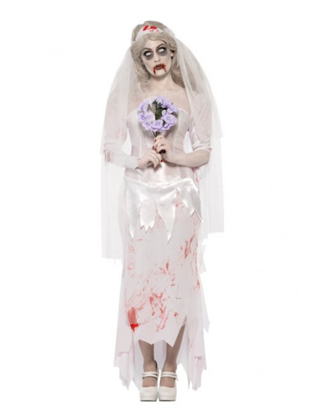 Disfraz zombie novia mujer