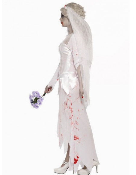 Disfraz zombie novia mujer perfil