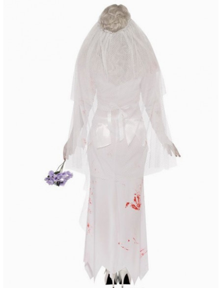 Disfraz zombie novia mujer trasera