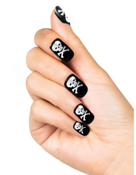 Uñas calaveras pirata