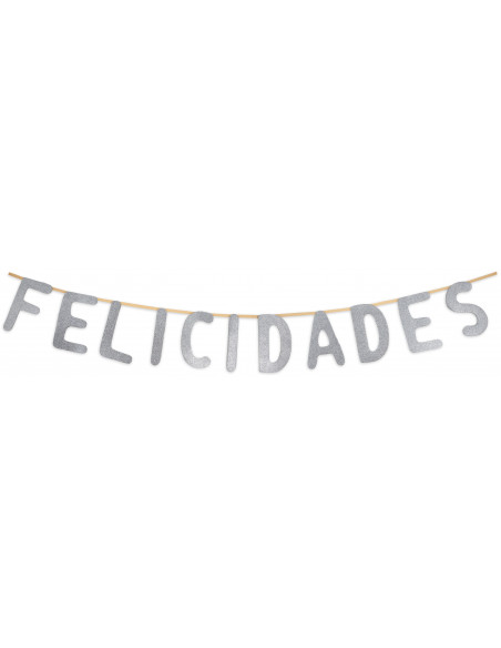 Guirnalda de Felicidades plateada