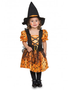 Disfraz brujita naranja