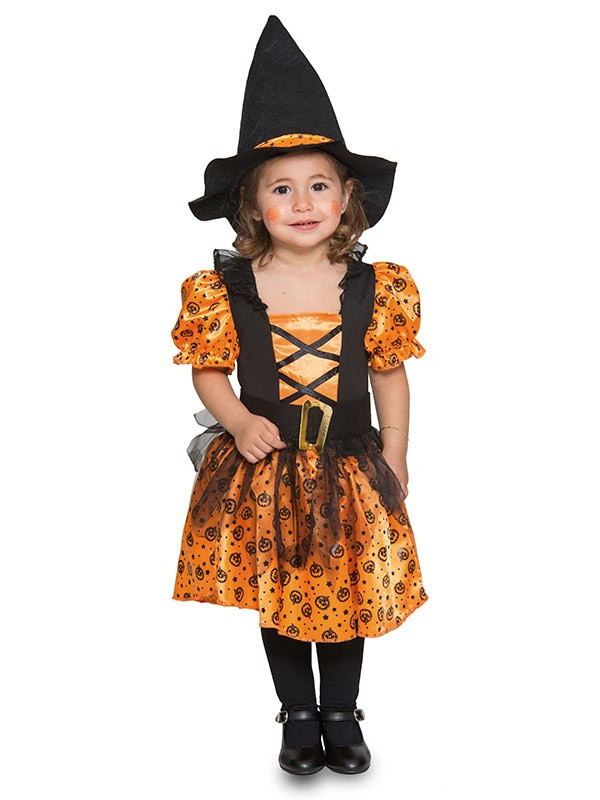 Disfraz brujita naranja