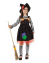 Disfraz de bruja a rayas para niña