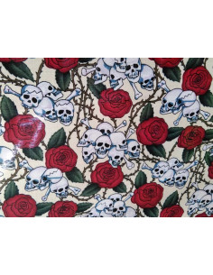 Tela calaveras algodón