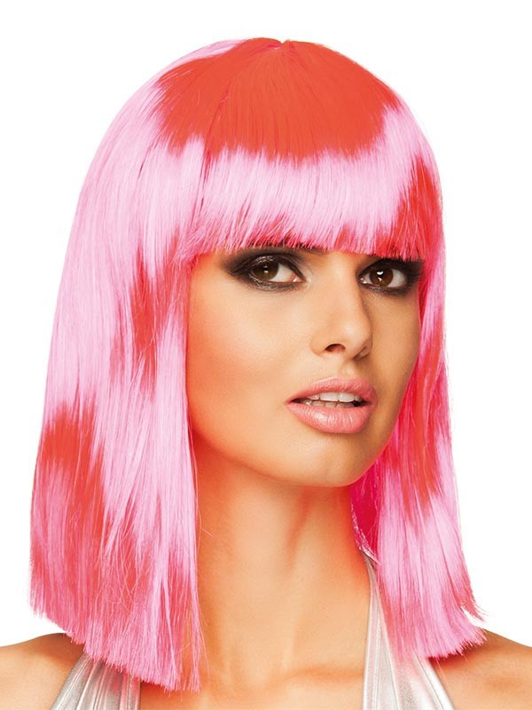 Peluca neon Dance rosa