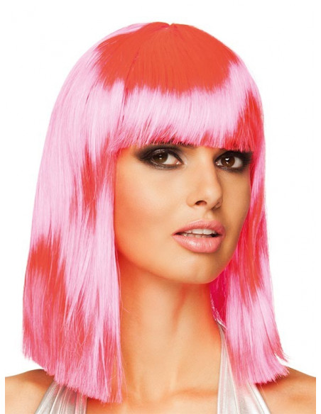 Peluca neon Dance rosa