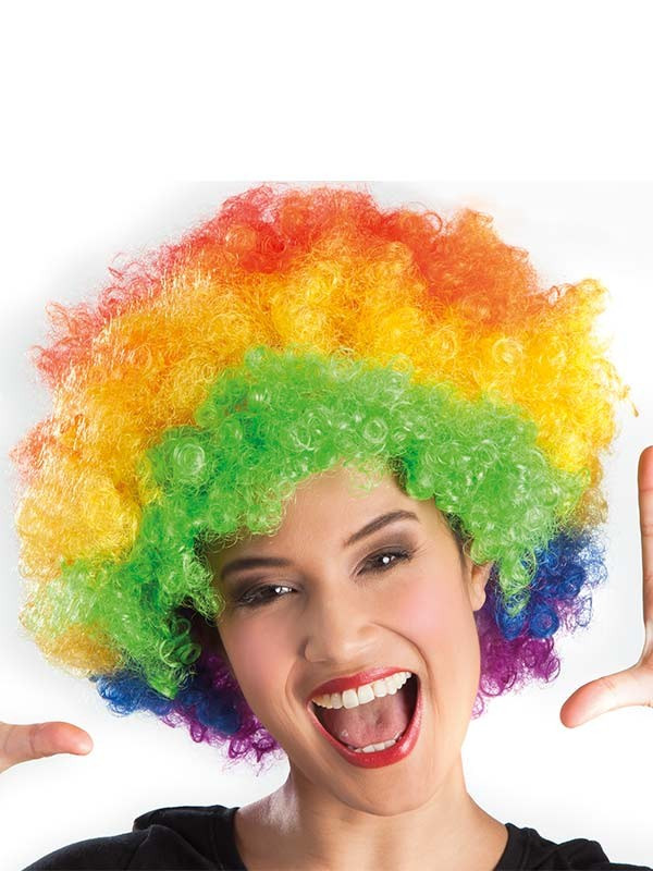 Peluca super afro multicolor