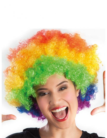Peluca super afro multicolor