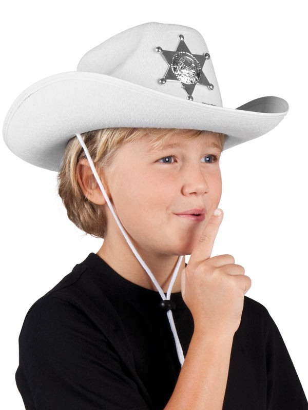 Sombrero sheriff blanco
