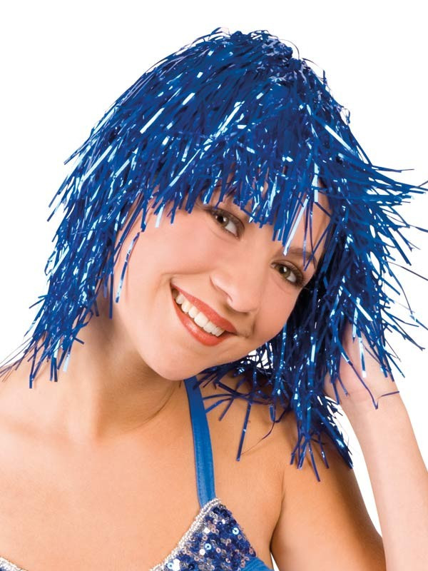 Peluca metalizada colores azul