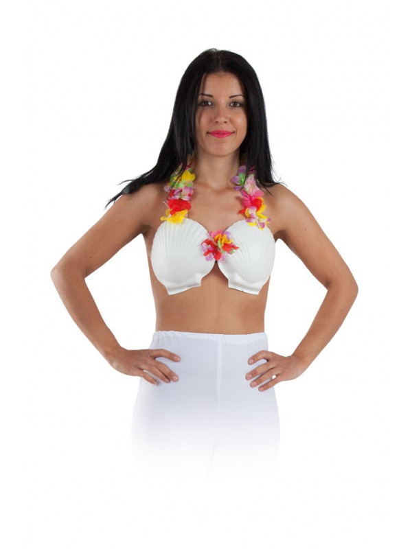 Sujetador con conchas y flores