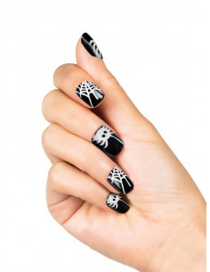 Uñas tela de araña Halloween
