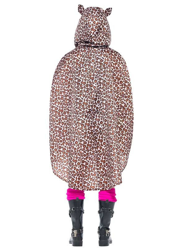 Chubasquero leopardo party poncho trasera