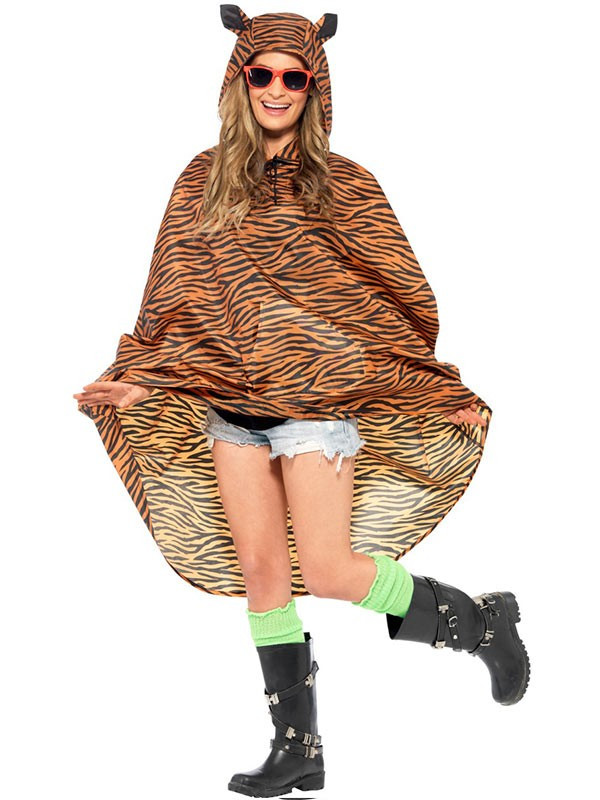 Chubasquero tigre party poncho mujer