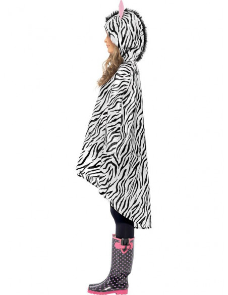 Chubasquero cebra party poncho lateral