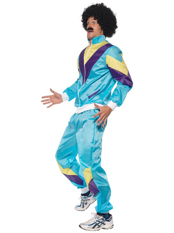 Disfraz chándal retro para hombre lateral