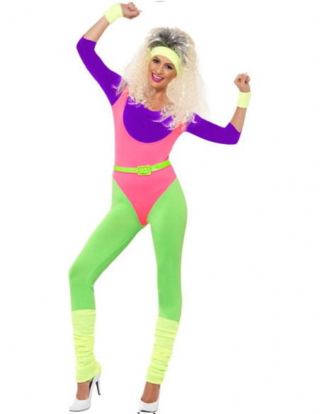 Disfraz gimnasta años 80 mujer