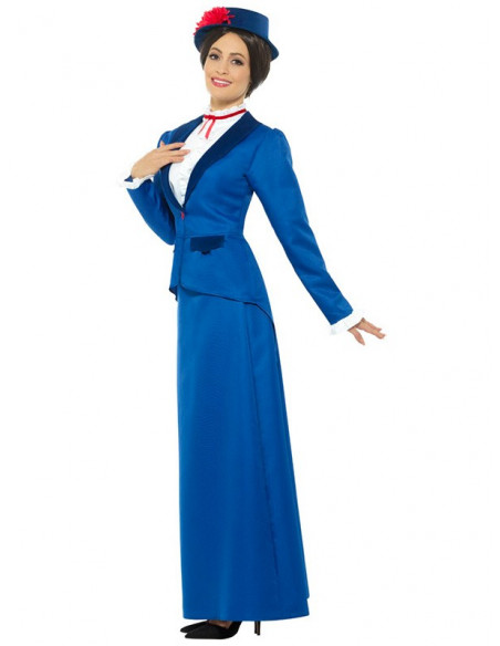 Disfraz de niñera Popins mujer lateral