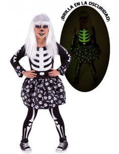 Disfraz esqueleto para niña