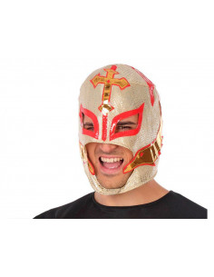Máscara luchador mejicano dorada