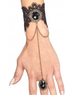 Pulsera gótica con anillo