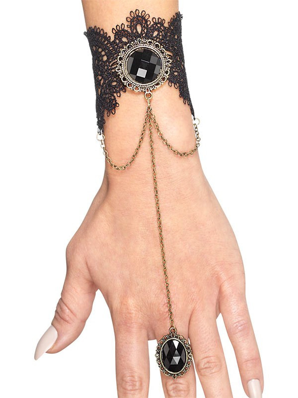 Pulsera gótica con anillo