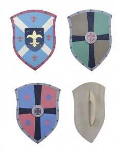 Escudo medieval madera rustico