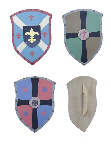 Escudo medieval madera rustico