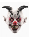 Mascara de payaso diabólico con cuernos
