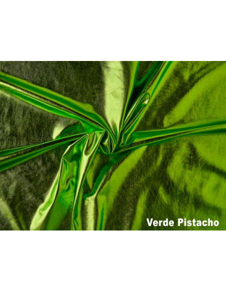 Tejido licra laminado vede pistacho