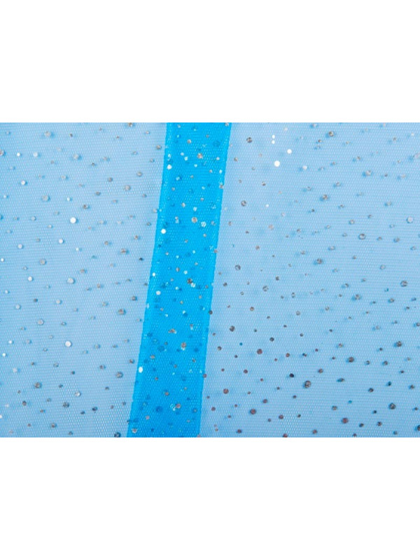 Tejido tul pedreria turquesa