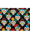 Tejido raso calavera mejicana