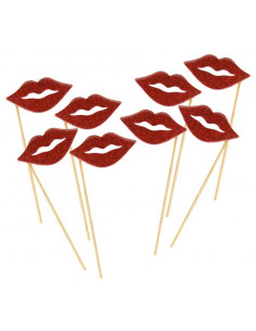 Set photocall labios rojos