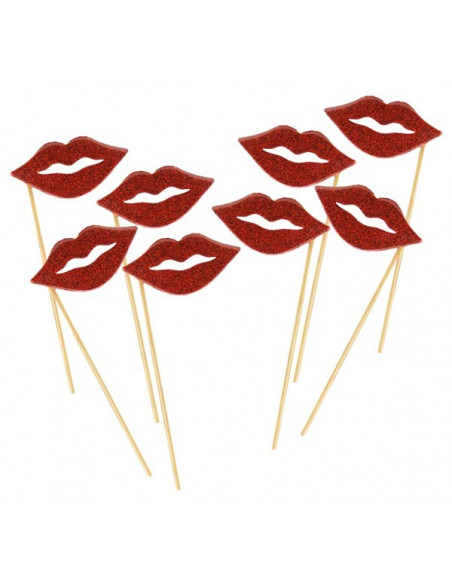 Set photocall labios rojos