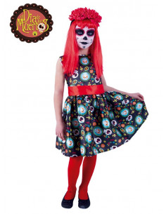 Disfraz Catrina día de los muertos para niña