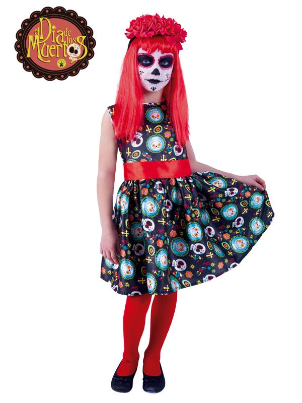 Disfraz Catrina día de los muertos para niña