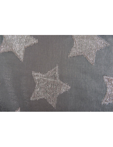 Tul Store estrellas metalizadas plata