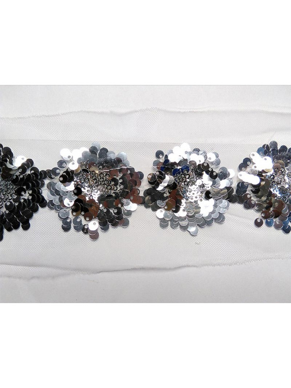 Galon lentejuelas 8193 plata